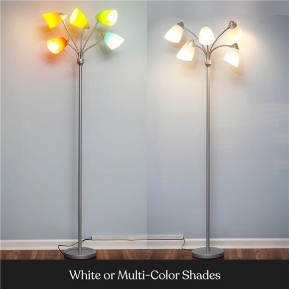 LED Floor Lamp – Multi-Head Dimmable Floor Lamp for Living Rooms & Offices - Picture 5 of 8